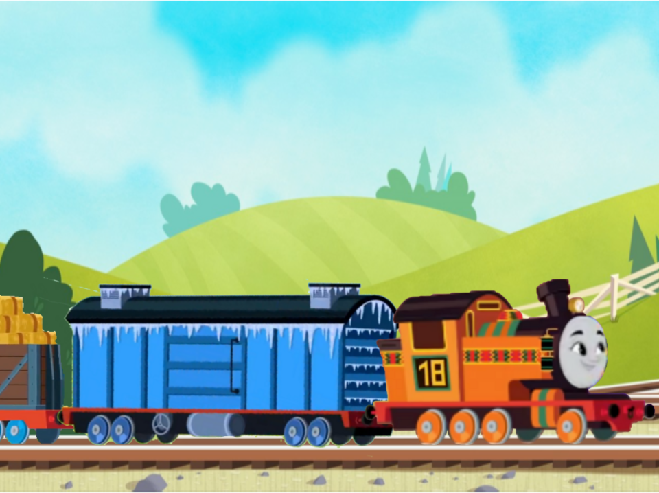 Nia pulling a train by Drewthethomasfan on DeviantArt
