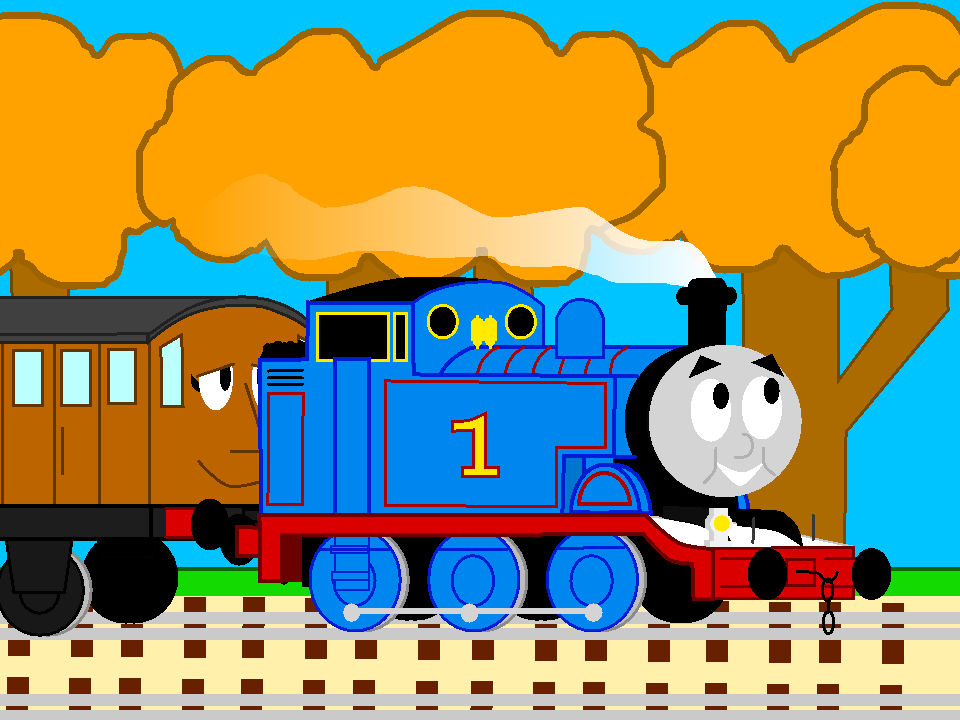 Thomas Two Fall Thomas in the fall by Drewthetoonfan2005 on DeviantArt