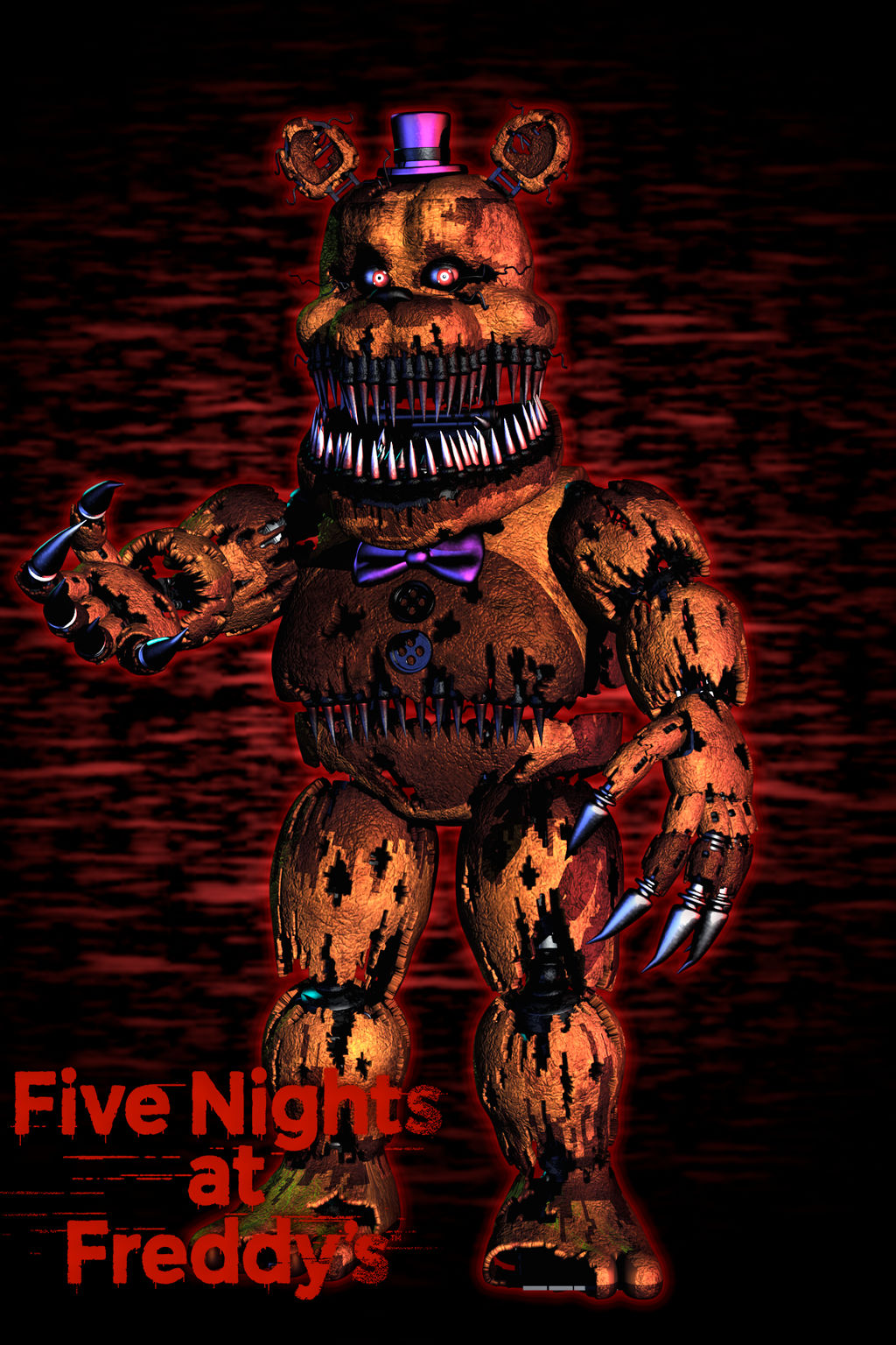 Desenho Nightmare FredBear- Welcome to the nightmare