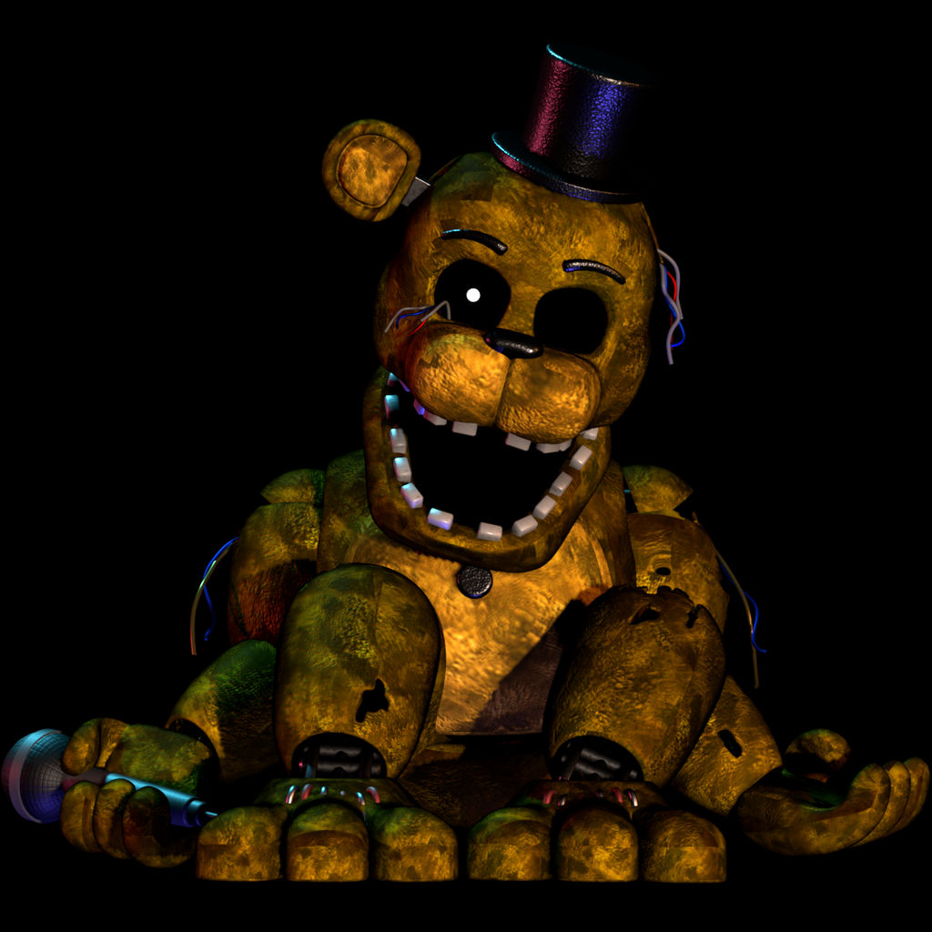 Five Nights At Freddy's Withered Golden Freddy, HD Png Download