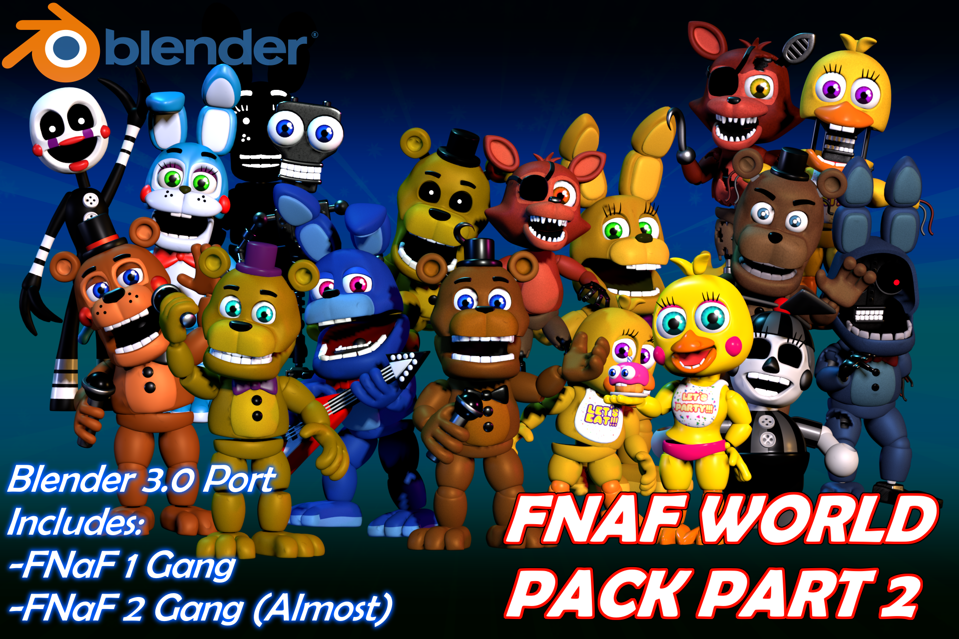 FNAF World 3D (FREE DOWNLOAD) - Part 3 ☆ NEW CHARACTERS! 