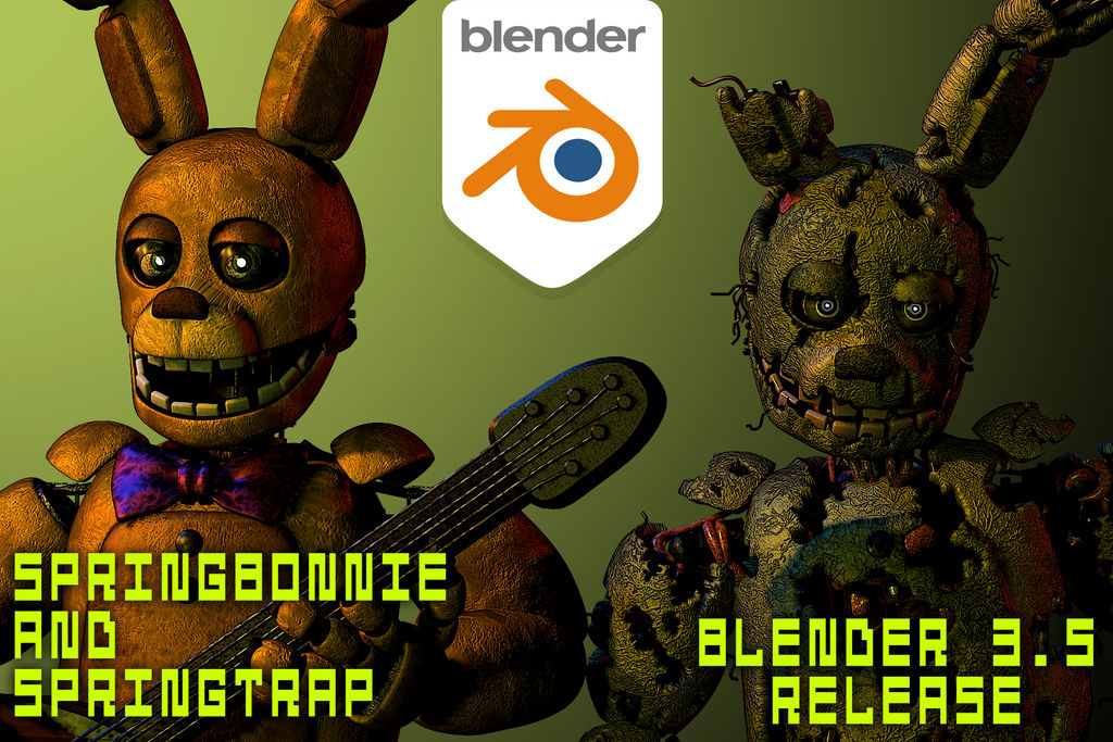 Springtrap Model Blender Download Springtrap And SpringBonnie Blender 3.5 Release by zerodigitalartsYmore ...