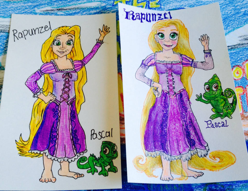 Rapunzel and Pascal by wilduda on DeviantArt