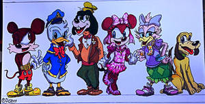 Mickey Mouse and friends (sonic style)