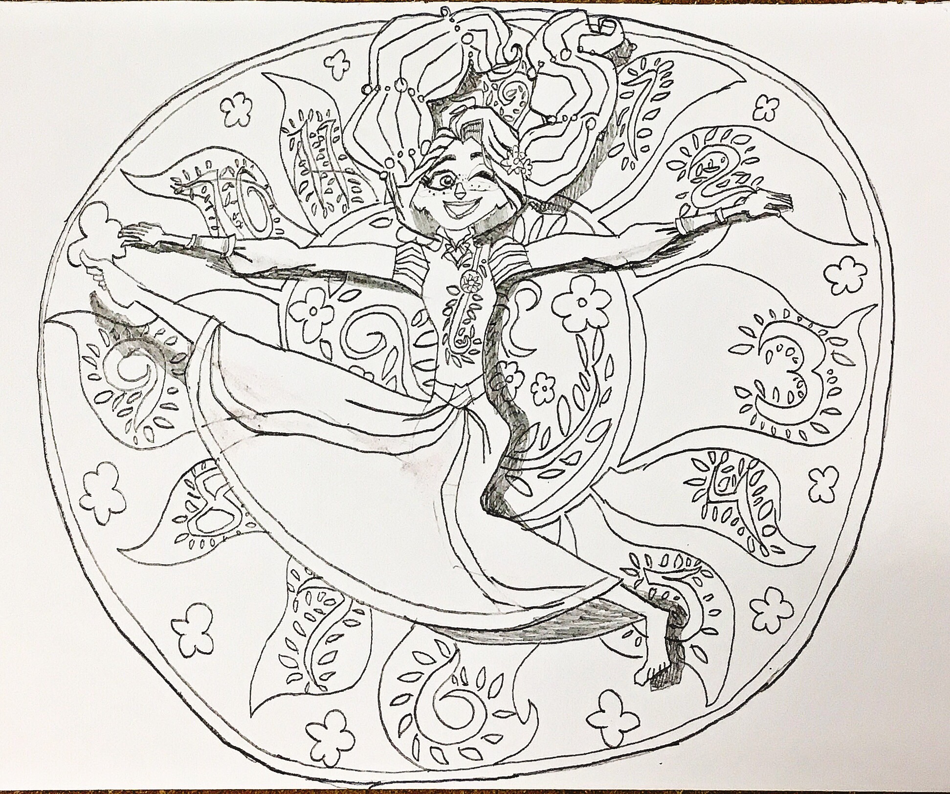 Rapunzels clock rug stretch (sketch) by wilduda on DeviantArt