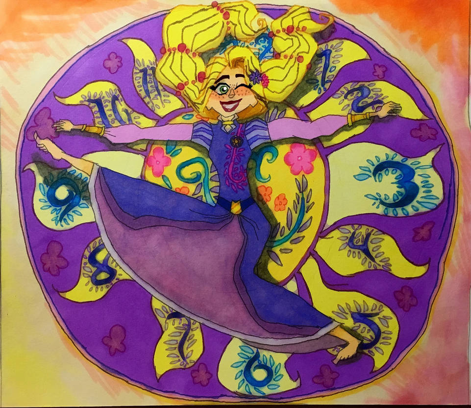 Rapunzels clock rug stretch by wilduda on DeviantArt