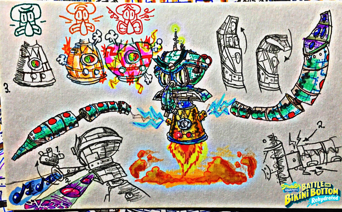 Concept Art Robot Squidward by wilduda on DeviantArt