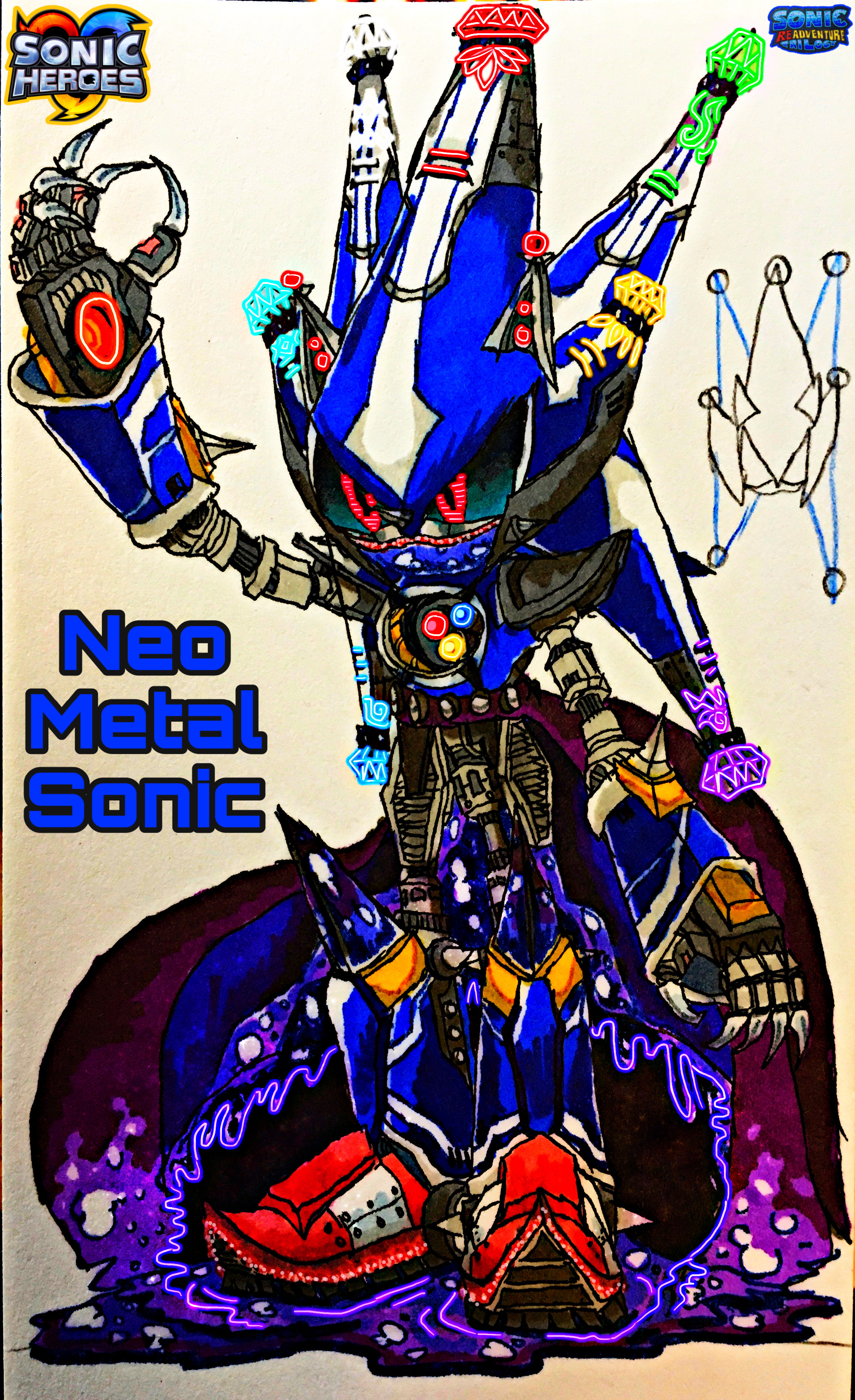 Metal Sonic+Neo form+ Overlord/madness form redesign by