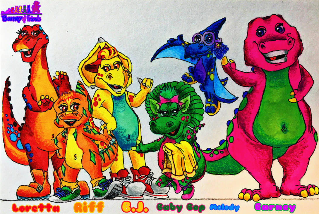 Barney and friends (redesign) by wilduda on DeviantArt