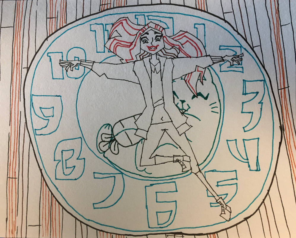 Honey Lemons Clock rug stretch forever (sketch) by wilduda on DeviantArt