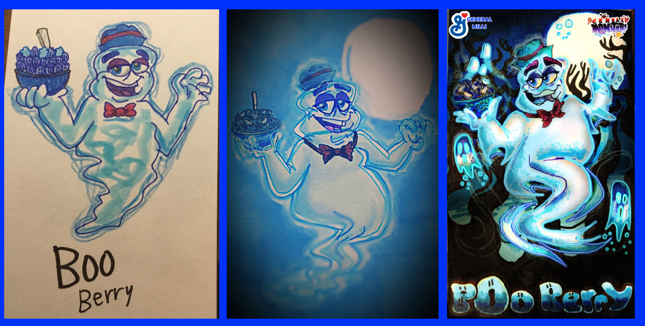 My draw evolution of Boo Berry by wilduda on DeviantArt
