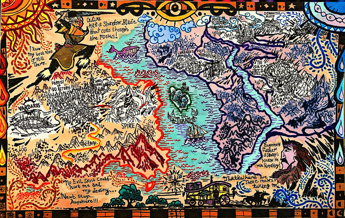 Tangle Island Map Rapunzel's Tangled Adventure map (colored) by wilduda on DeviantArt