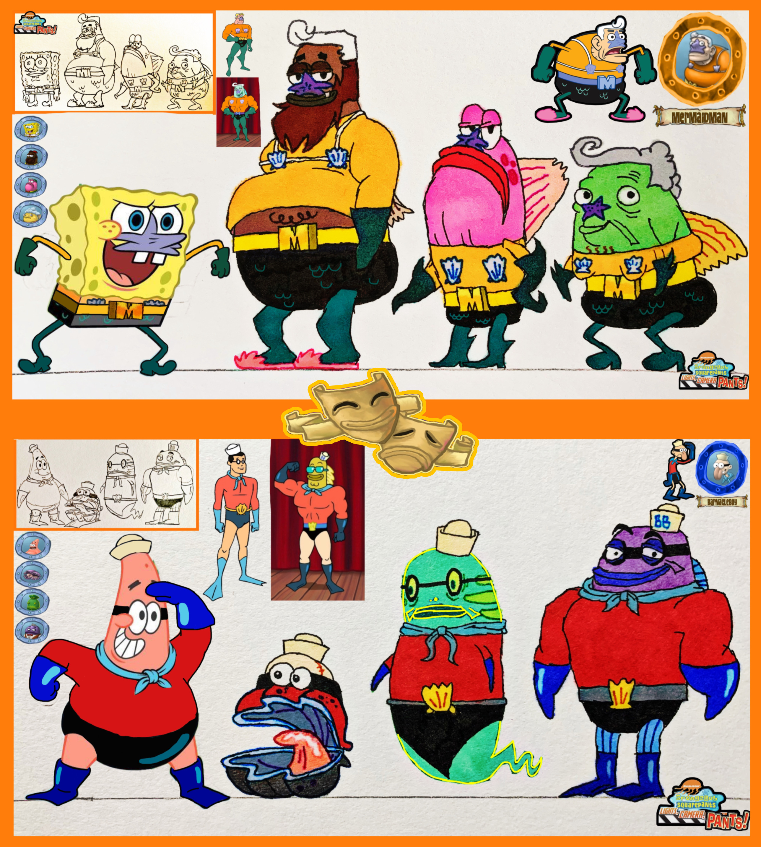 SpongeBob LCP: Hero Actors by wilduda on DeviantArt