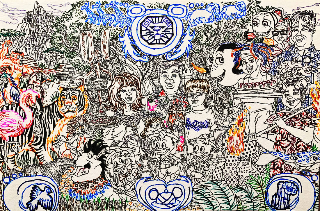 My First DW Memory Mural (Animal Kingdom) Lineart by wilduda on DeviantArt