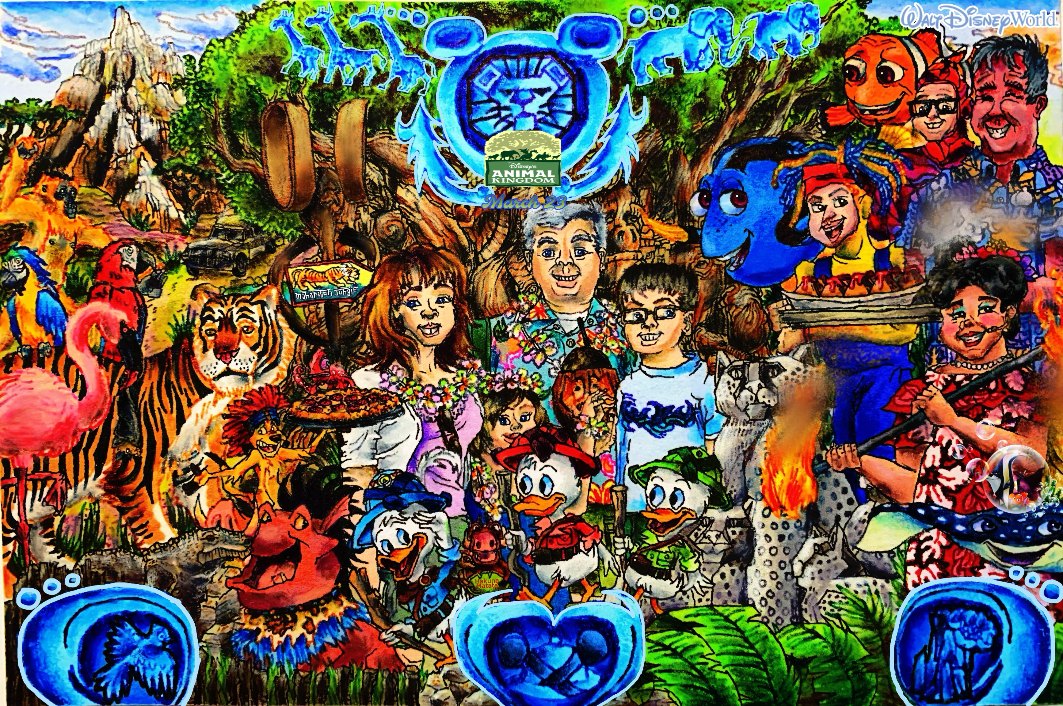My First DW Memory Mural (Animal Kingdom) by wilduda on DeviantArt