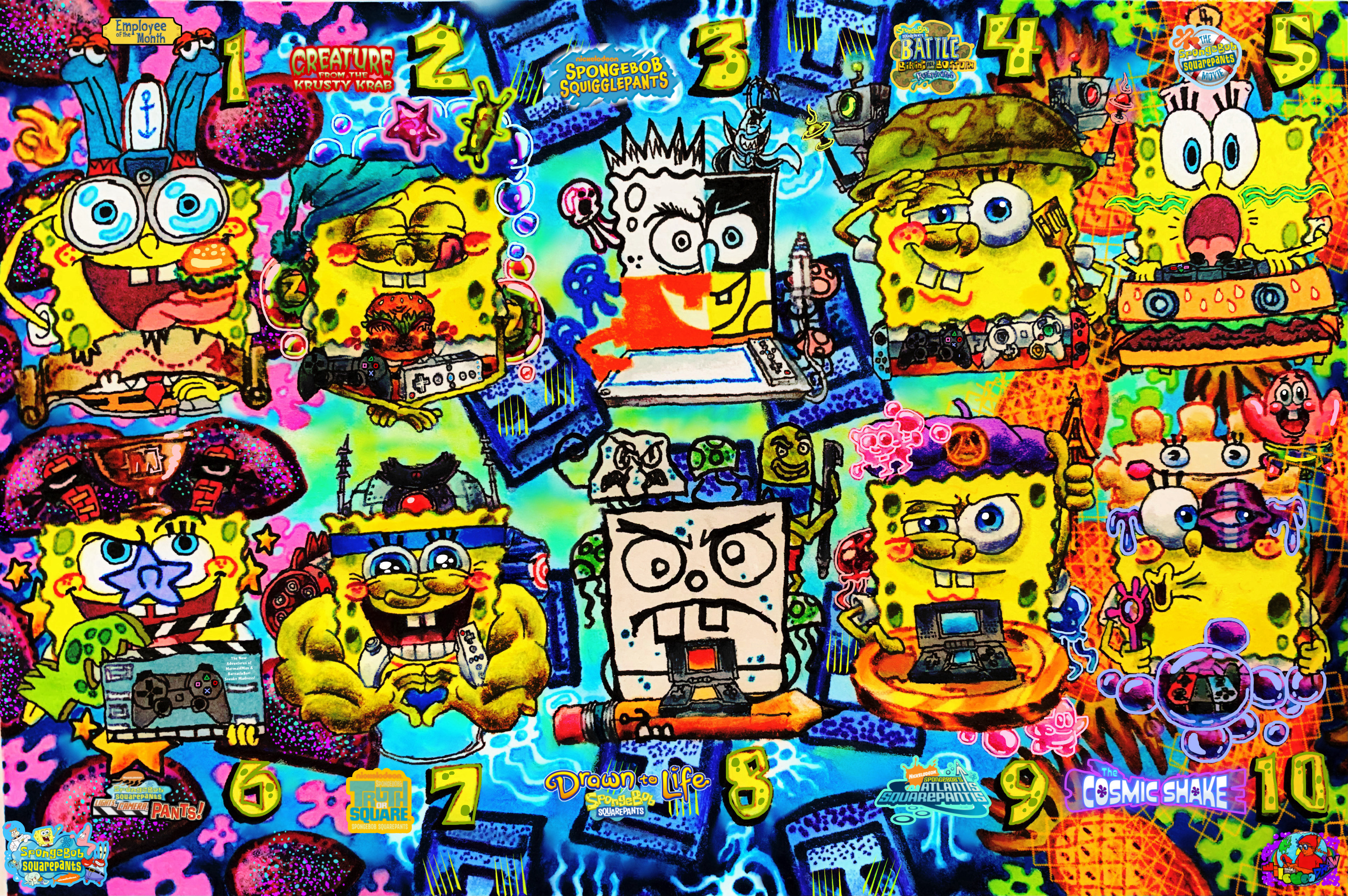 My Top 10 SpongeBob Games I Played for years by wilduda on DeviantArt