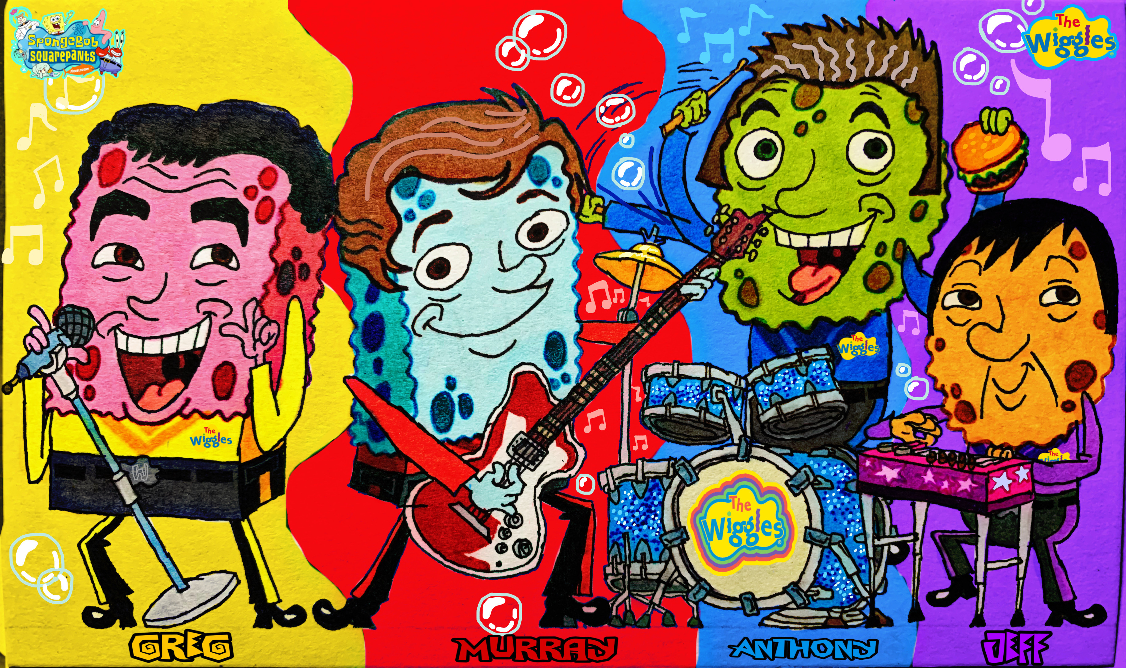 The Wiggles in SpongeBob SquarePants Style by wilduda on DeviantArt