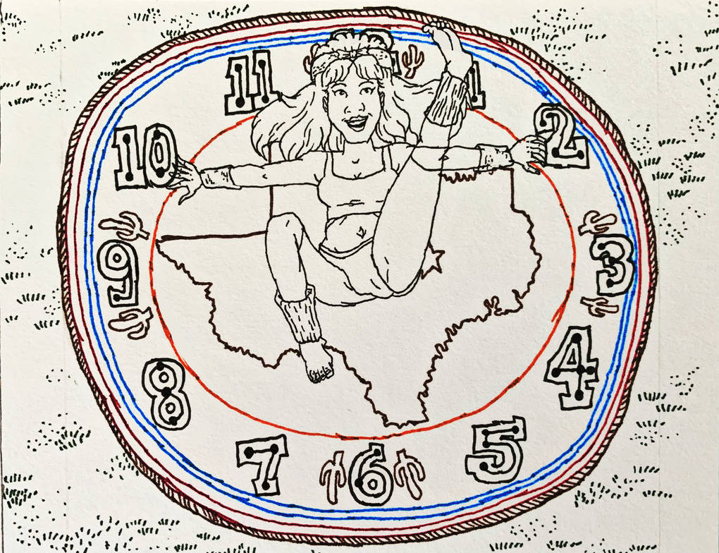 Girl On Clock Rug Luanne's Clock Rug Stretch (InkLines) by wilduda on DeviantArt