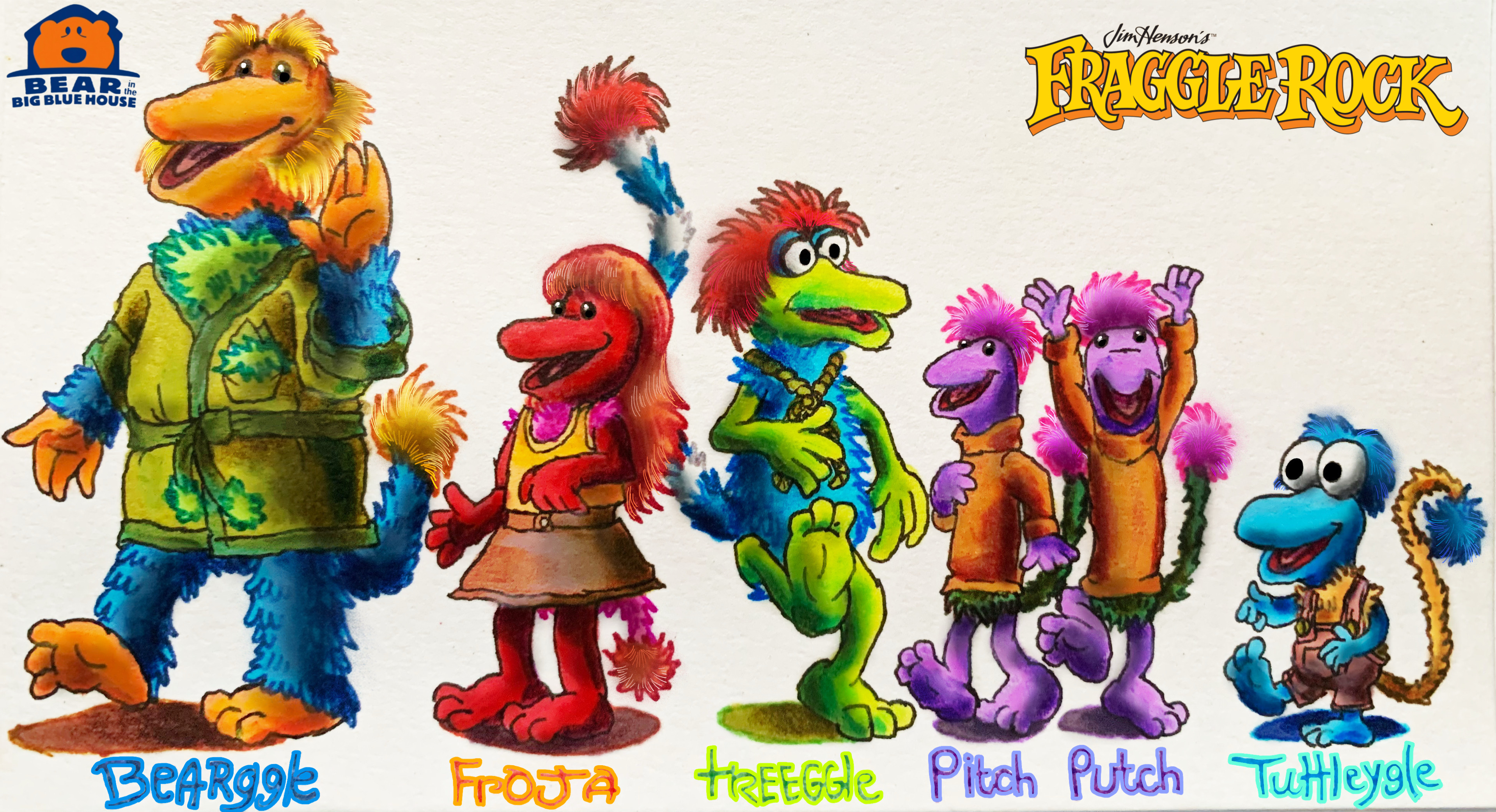 BITBBH Friends as Fraggles by wilduda on DeviantArt