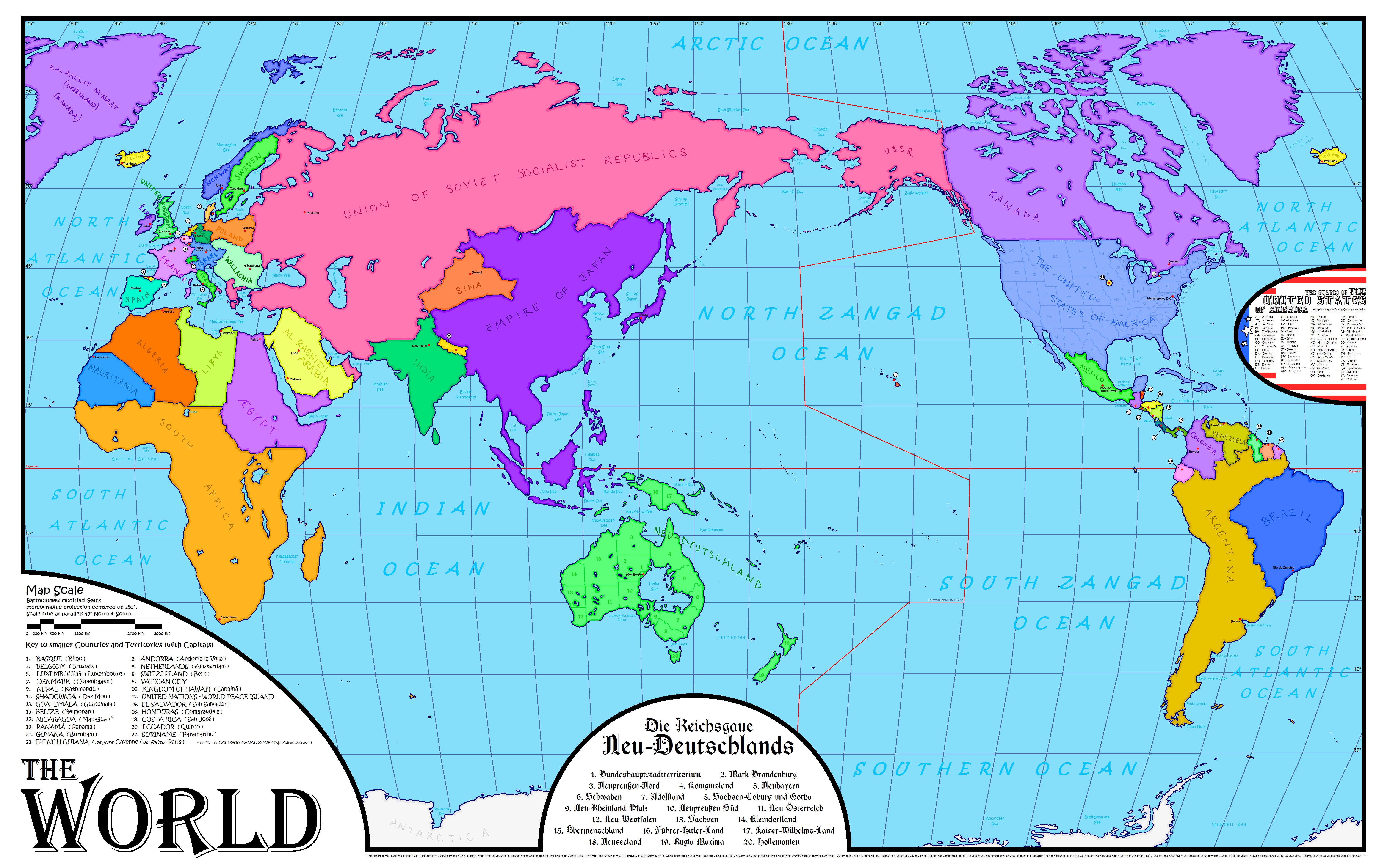 Palimpsest World Map