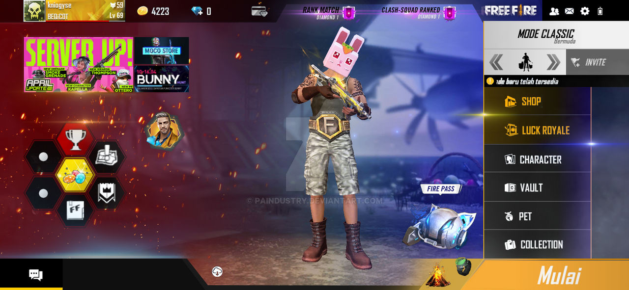 Main Menu FreeFire Edited using GIMP by paindustry on DeviantArt