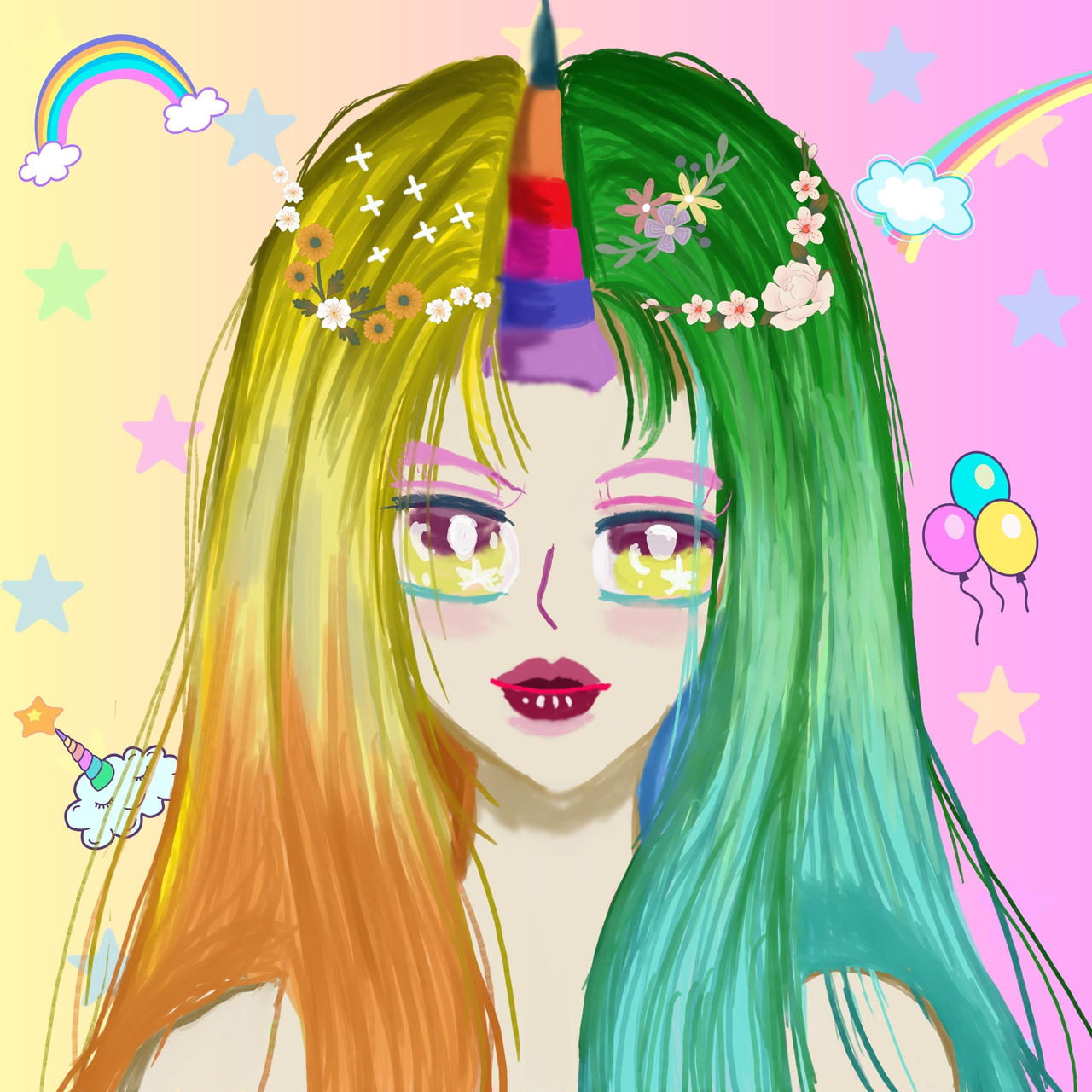 Cute, animated girl by RainbowTalyaUnicorn on DeviantArt, anime girl 