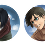 Attack on Titan buttons 1