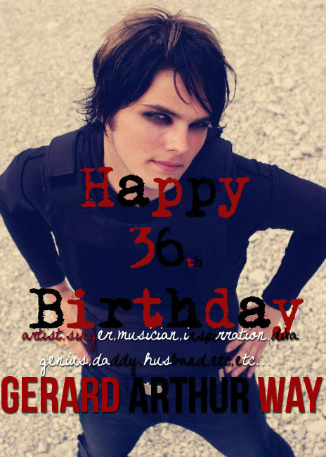 Happy 36th Bday Gerard Way