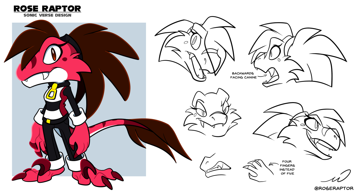 Sonic Raptor Sonic Rose Raptor (Ref Sheet) by RoseRaptor on DeviantArt