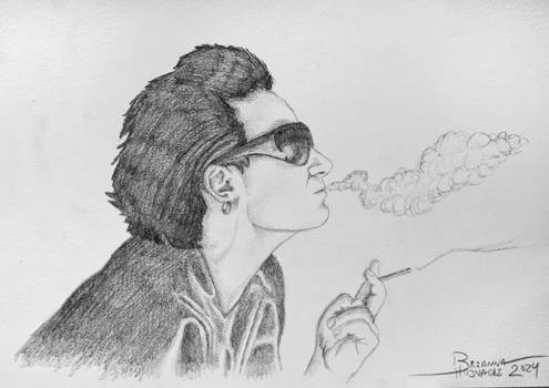 does bono smoke cigarettes Singer of Irish rock group U2, circa 1992. News Photo Bono and The Edge arrives