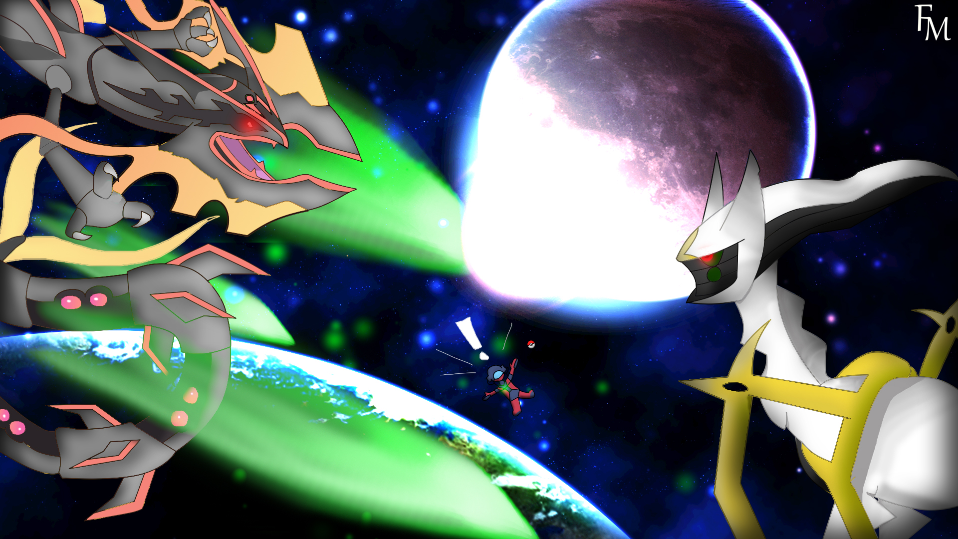 Shiny mega rayquaza HD wallpapers