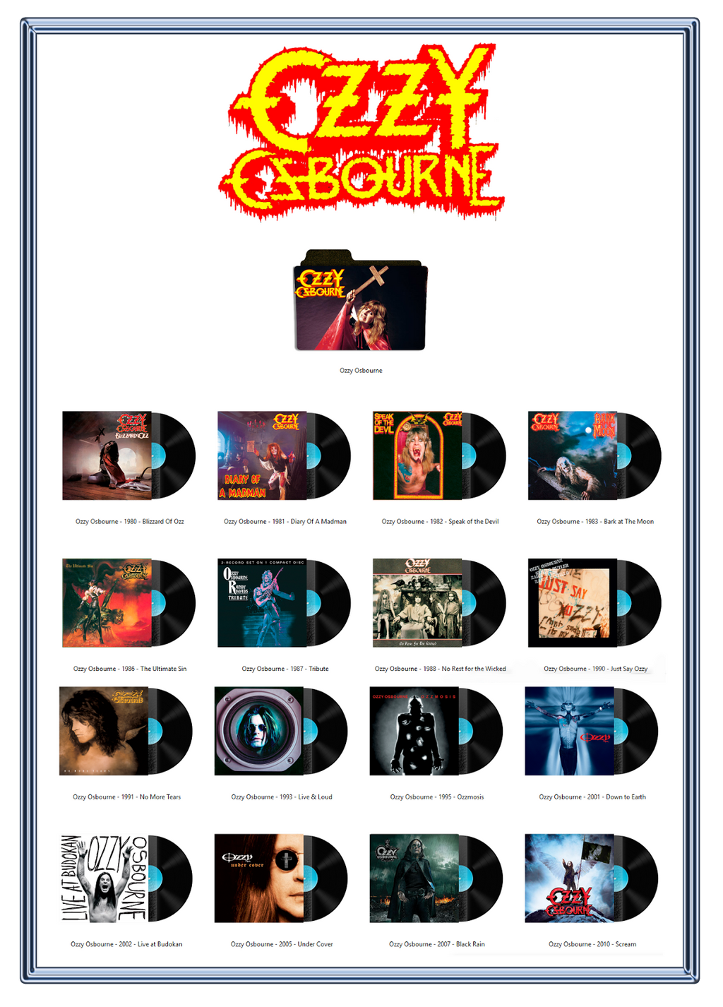 Ozzy Osbourne Discography Icons ICO PNG by AlbumArtIcons on DeviantArt