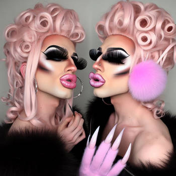 Two sissy drag queens