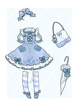 Custom Outfit - Blue Sweet Lolita