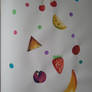 Fruits and markers