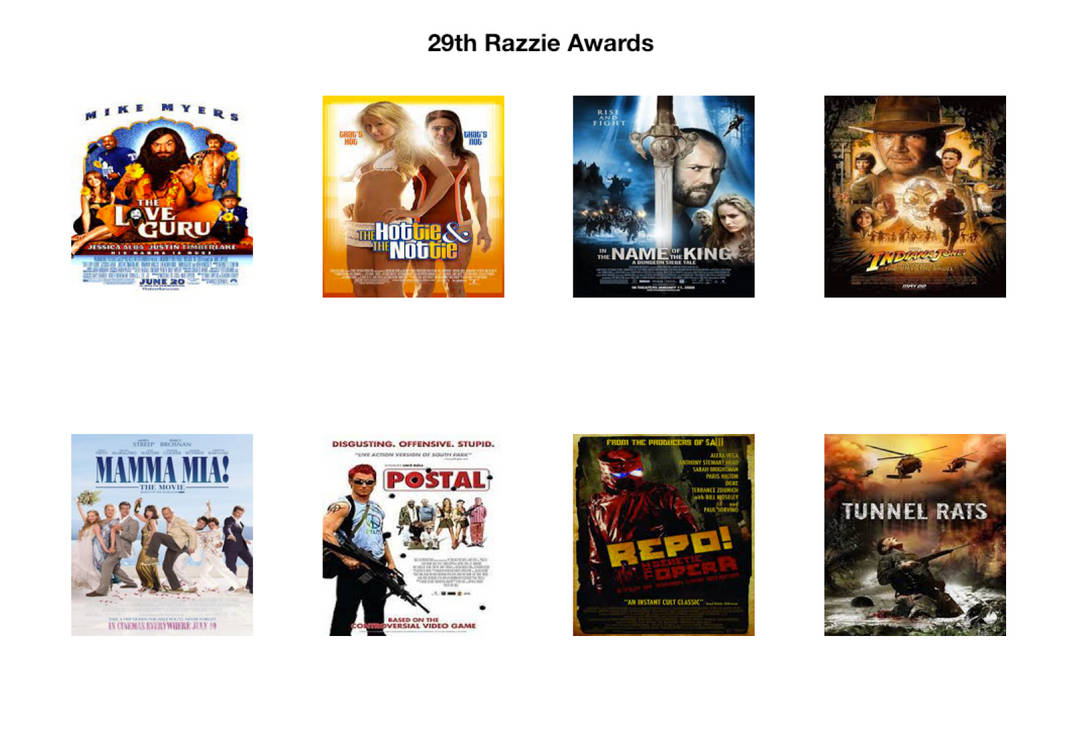 29th Razzie Awards by Disneydude15 on DeviantArt