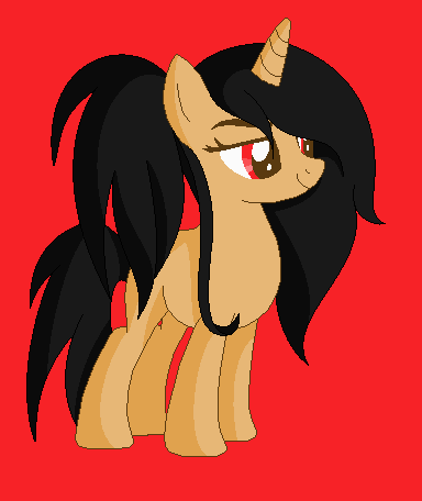 My Oc: Lunarink, with my mane tied up