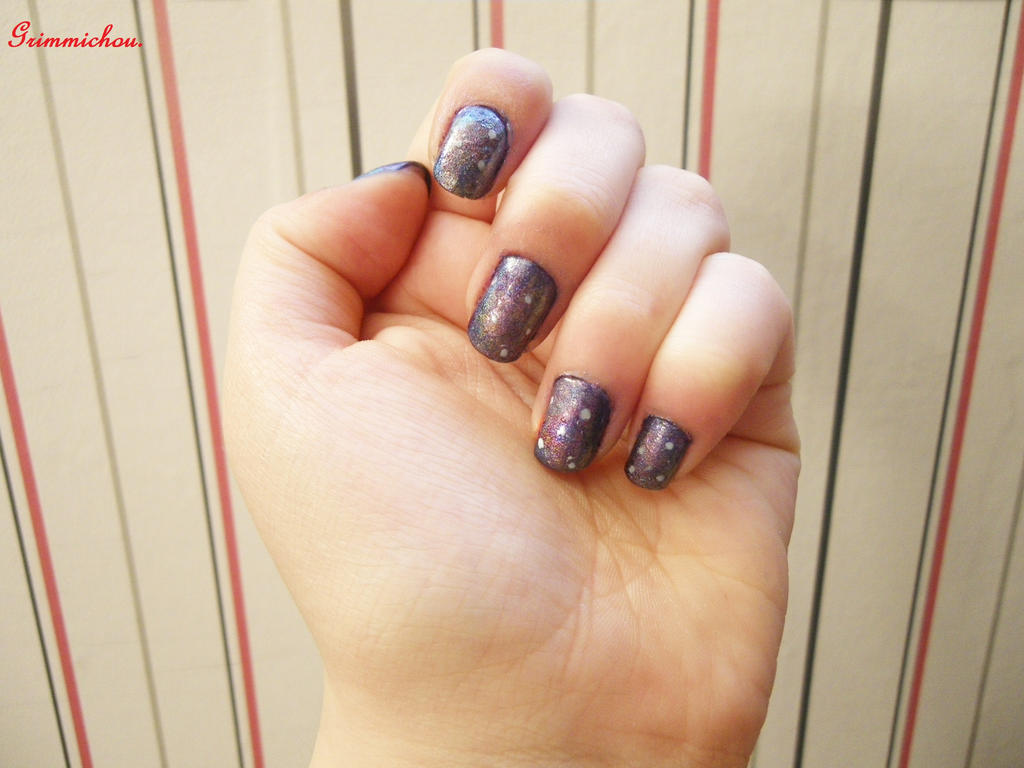 Galaxy Nail Art by Grimmichou