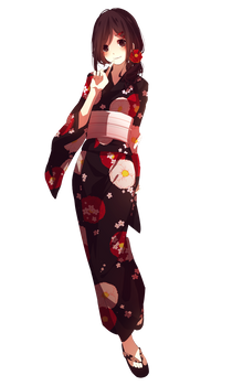 [KagePro] Ayano Tateyama Kimono render (png)