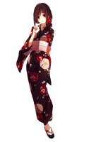 [KagePro] Ayano Tateyama Kimono render (png)