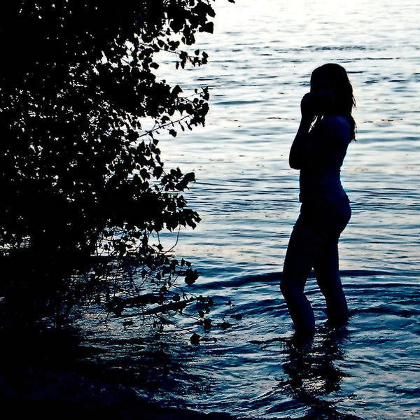 Silhouette In The River