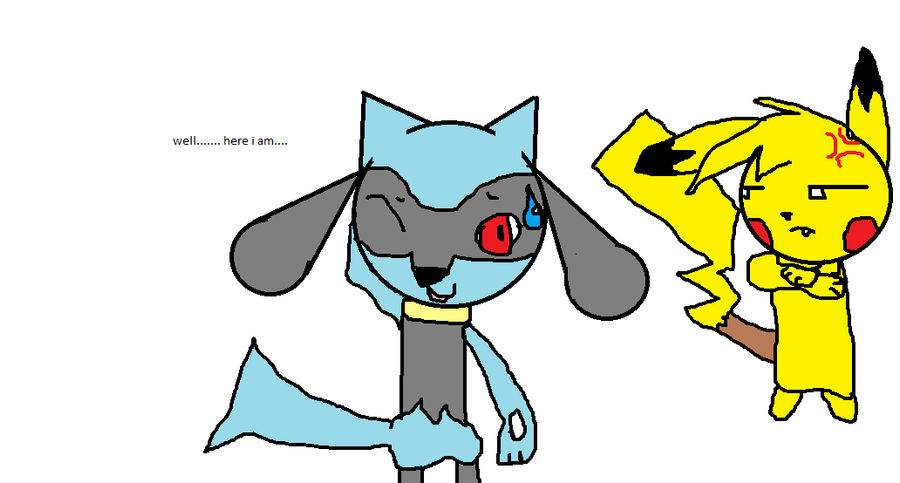 Here is Riolu and Pikachu by AhsokaTanoFan2 on DeviantArt