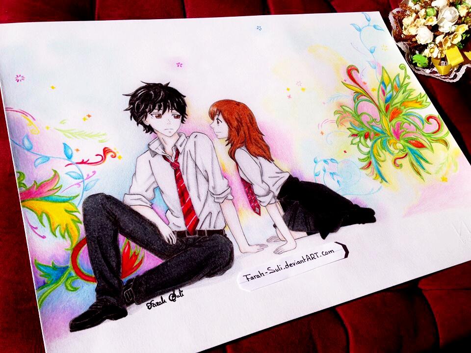 Futaba & Kou ( Ao Haru Ride ) Blue Spring Ride | Sticker