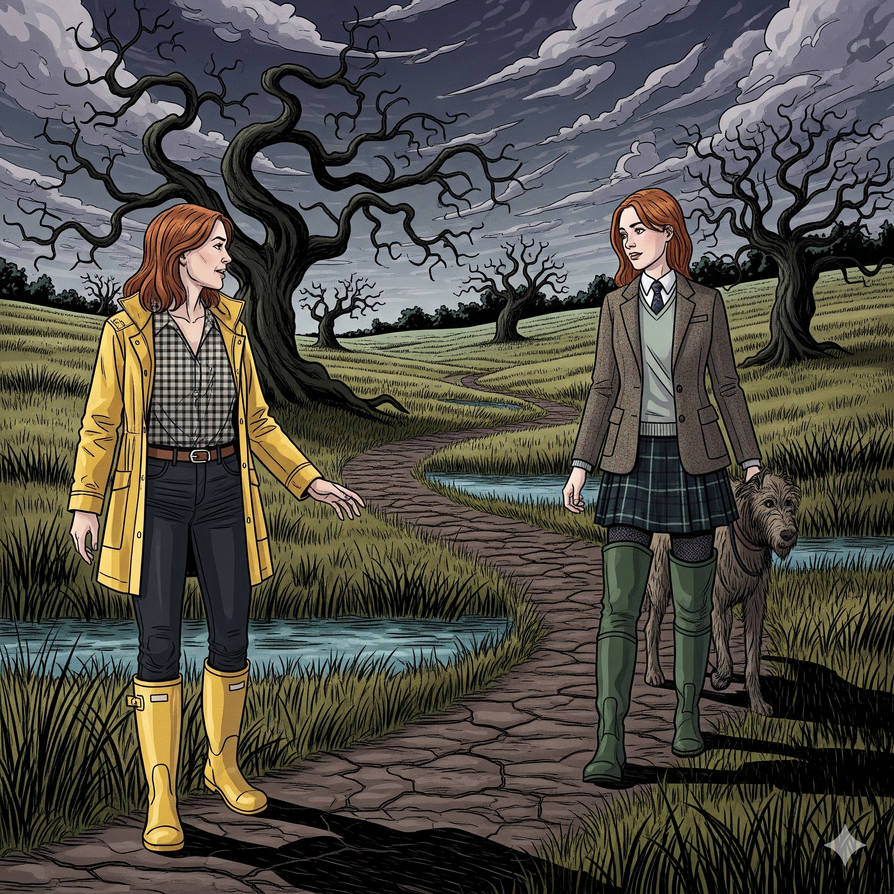 Henny meets her neighbour, Ms. Jane Stapleton by drdrdrhase on DeviantArt