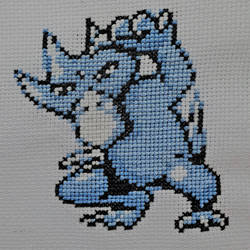 #055 Golduck - Cross Stitch