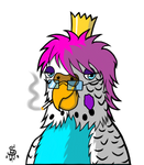 Gizzy the Budgie Queen by Spacegryphon