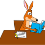 Joey Kangaroo Studying for his Exam