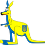 Ukraine flagged Kangaroo