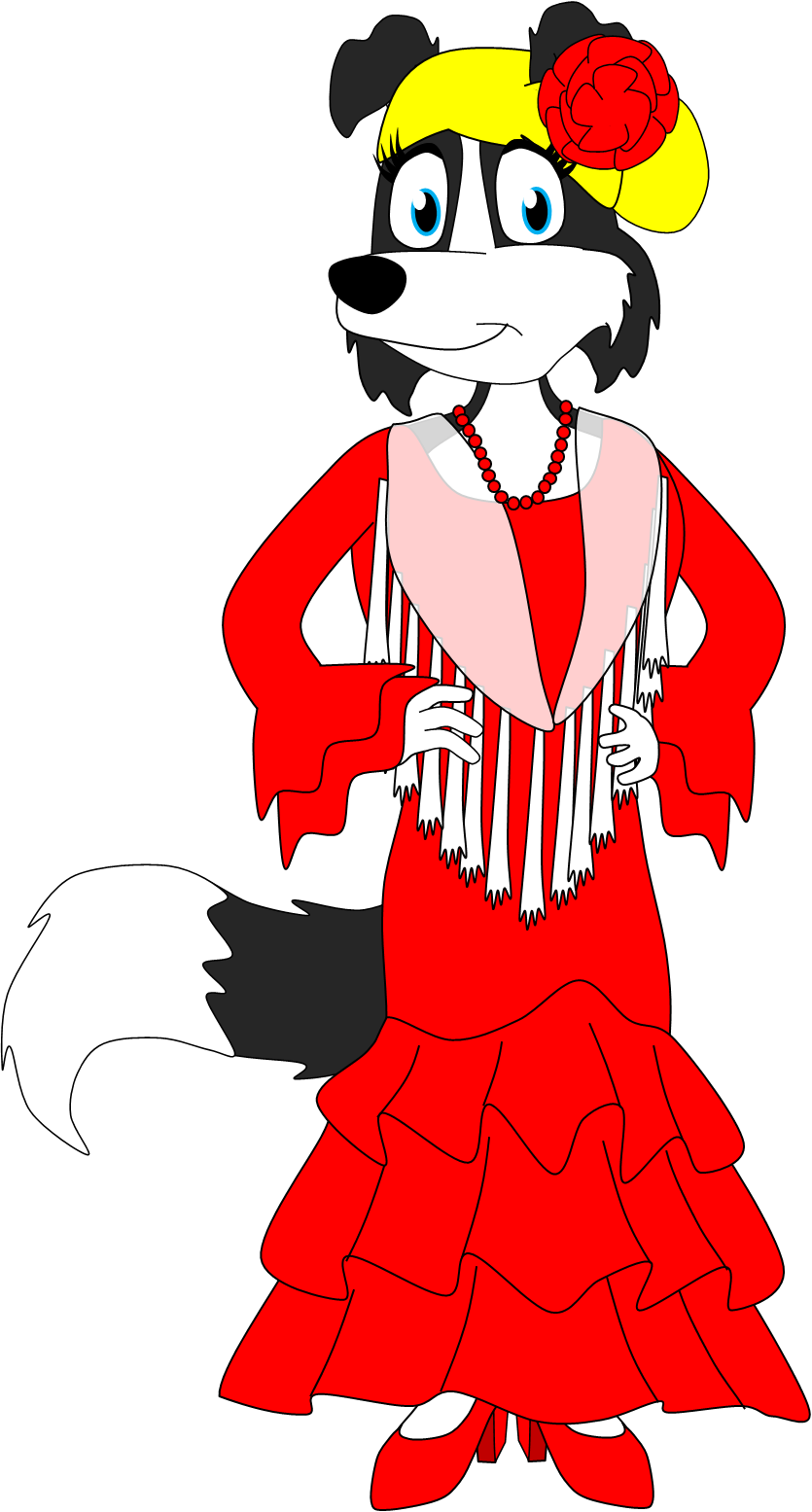 Lily in Red Flamenco Dress (PC)