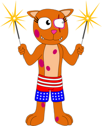 Boxer holding Sparklers (PC)